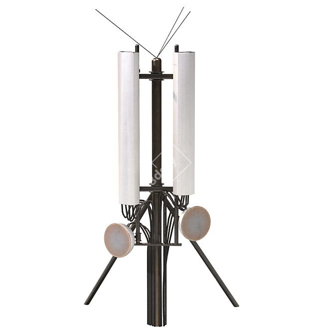 4K PBR Texture Radio Antennas 3D model image 7