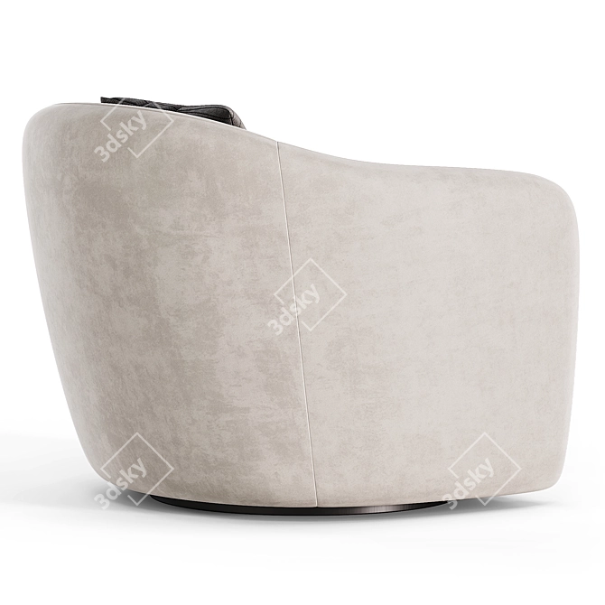 Elegant Addie Swivel Armchair 3D model image 3