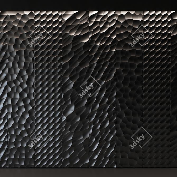 Seamless Decorative Wall Finish 3D model image 2