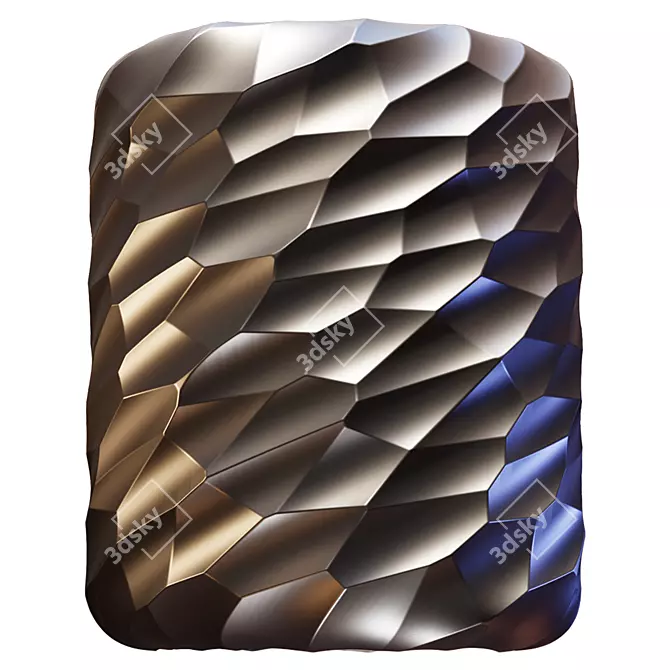 Seamless Decorative Wall Finish 3D model image 3