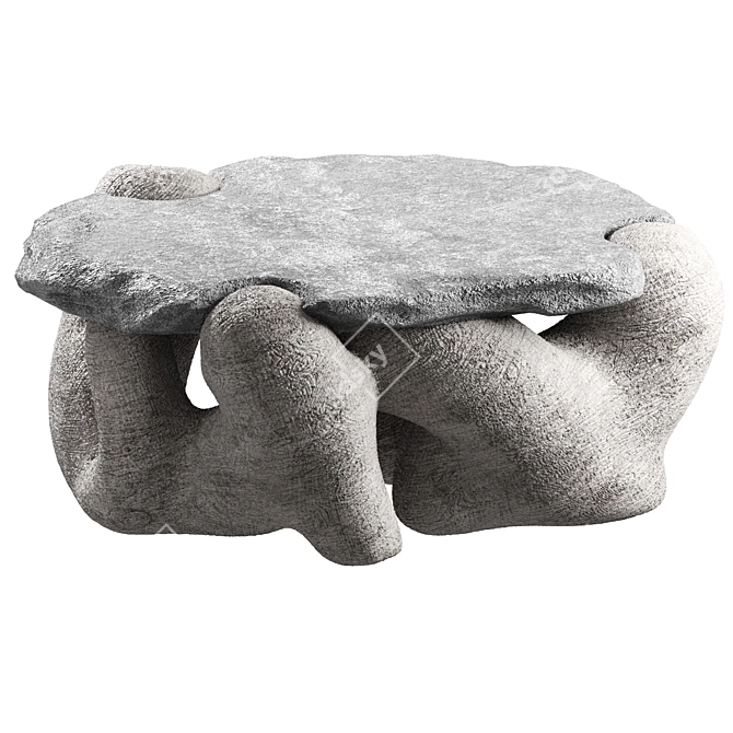 Stone Garden Table Customized Design 3D model image 1