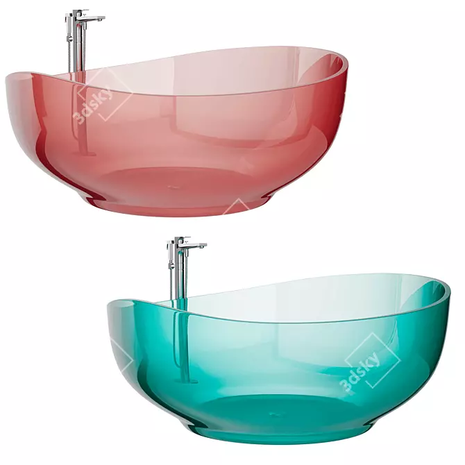 Crystal Clear Abber Bathtub AT9705 3D model image 1