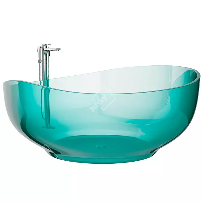 Crystal Clear Abber Bathtub AT9705 3D model image 3