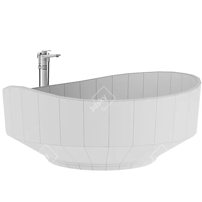 Crystal Clear Abber Bathtub AT9705 3D model image 4