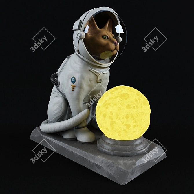 Space Cat 3D Model Kit 3D model image 4