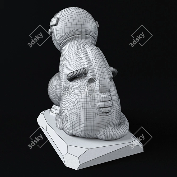 Space Cat 3D Model Kit 3D model image 6