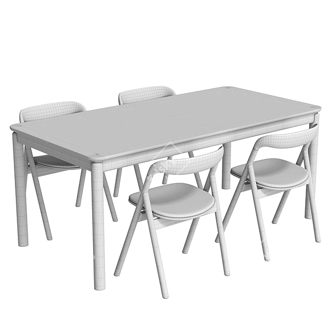 Scandinavian-inspired Bolia Dining Set 3D model image 7