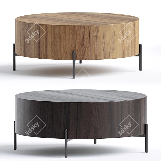 Sleek Aceton Coffee Table 3D model image 1