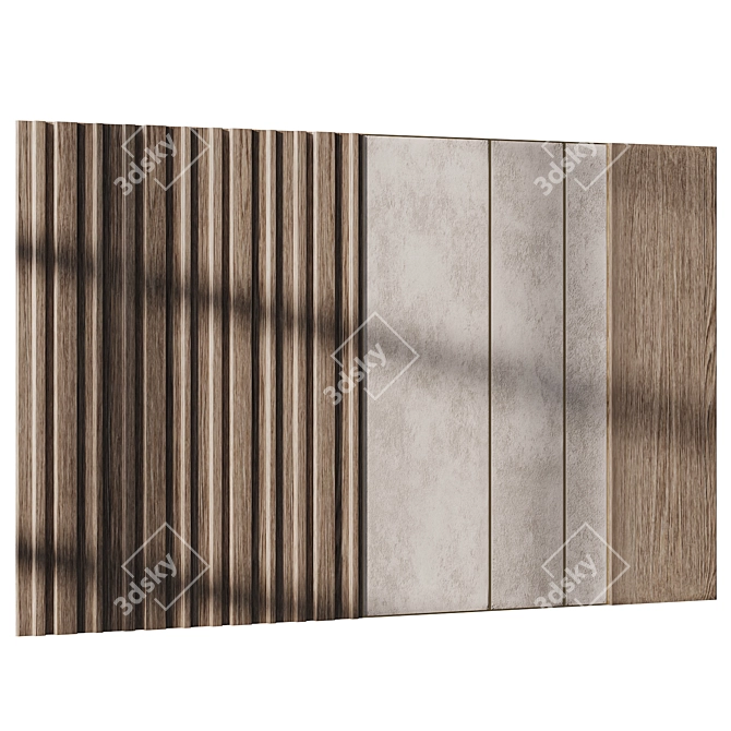 PBR Compatible 3D Wall Panel 3D model image 1