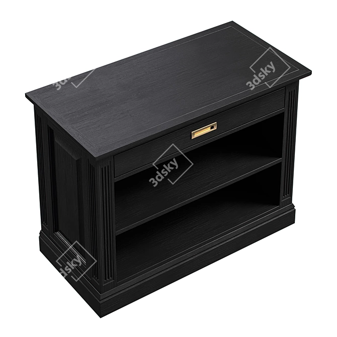 Timeless Bedside Table, Veneer Finish 3D model image 4