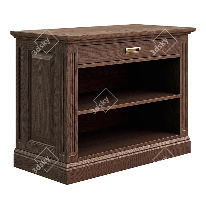 Timeless Bedside Table, Veneer Finish 3D model image 5