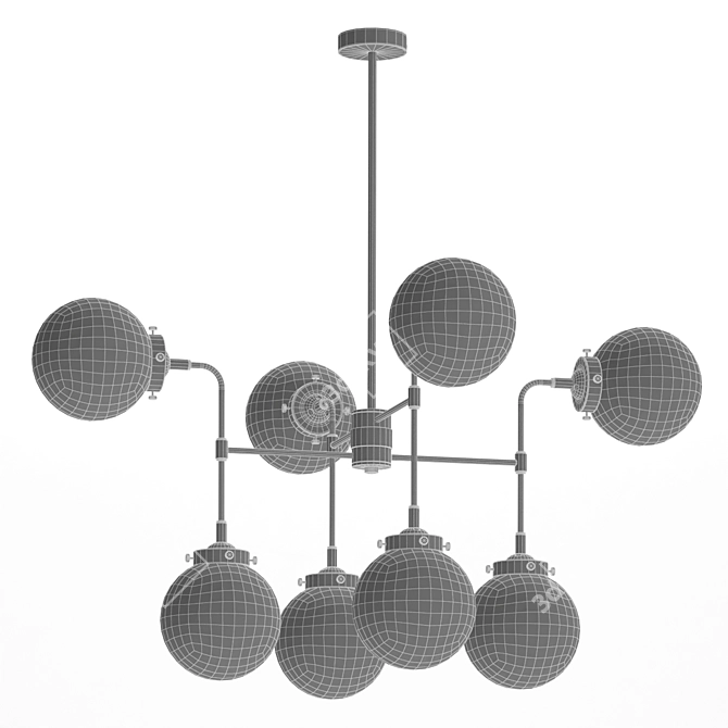 Modern Geometric Lattice Lamp 3D model image 2