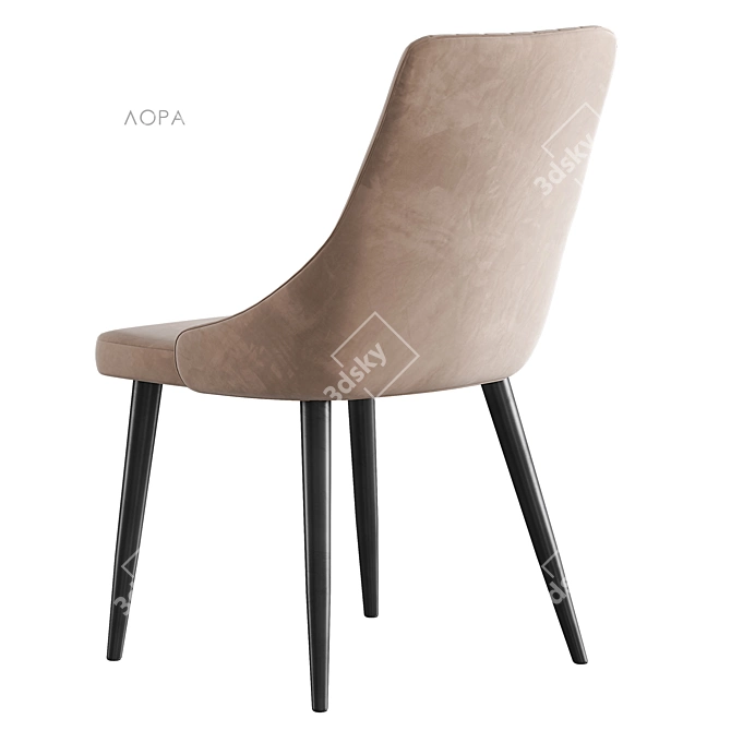 Laura Velvet Dining Chair 3D model image 3