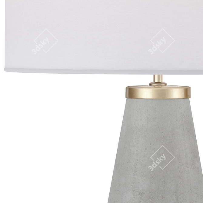 Concrete and Modern Table Lamp 3D model image 3