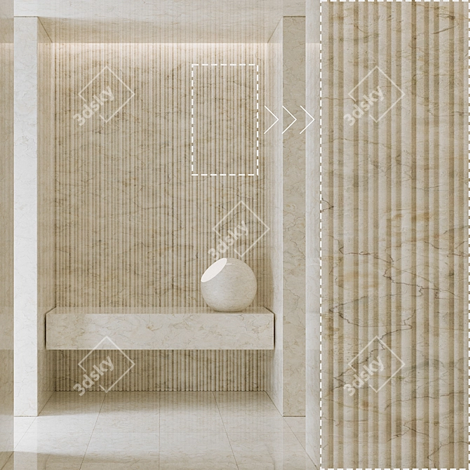 Premium Marble Stone Texture Set 3D model image 2