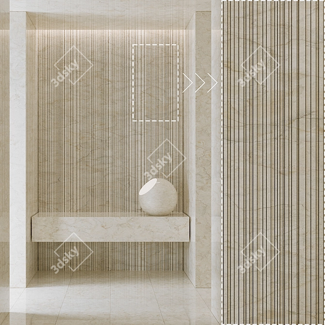 Premium Marble Stone Texture Set 3D model image 3