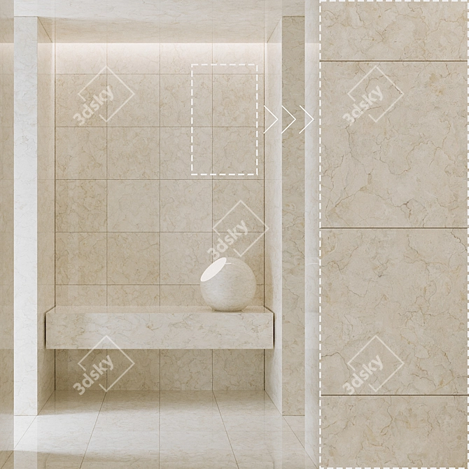 Premium Marble Stone Texture Set 3D model image 4