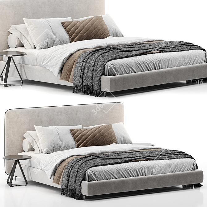 Mononova Forssa Bed 3D Model 3D model image 4