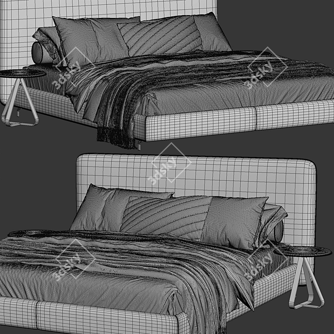 Mononova Forssa Bed 3D Model 3D model image 5