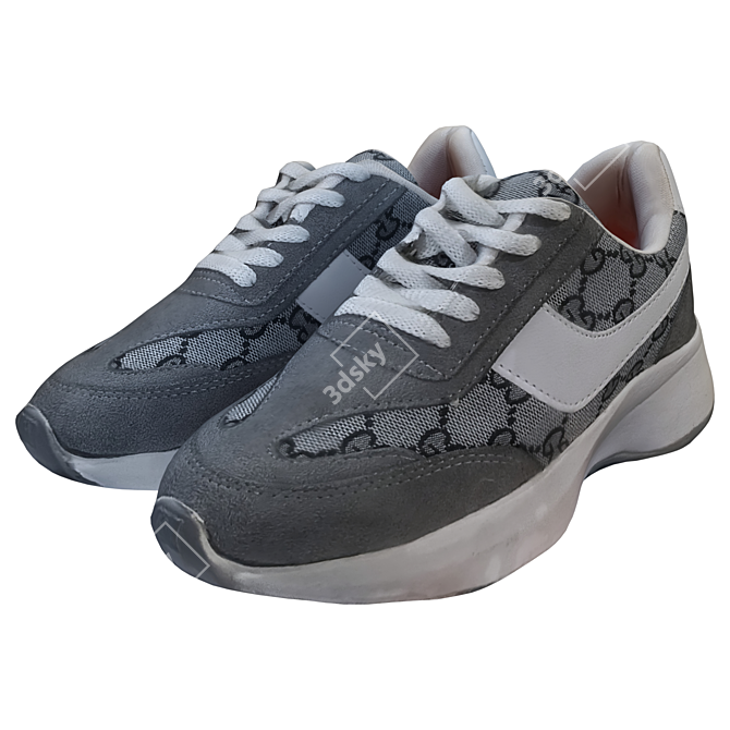 Stylish Model 3D Shoes OBJ 3D model image 1