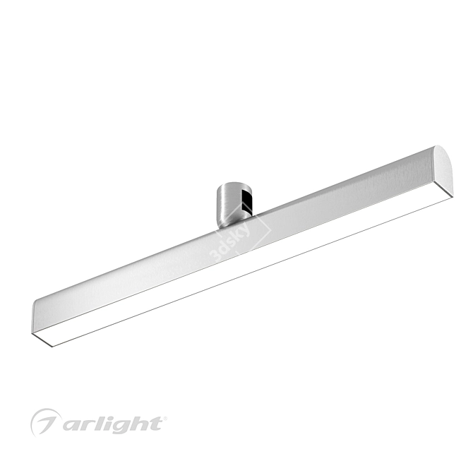 Linear Aluminum Track Light 3D model image 2