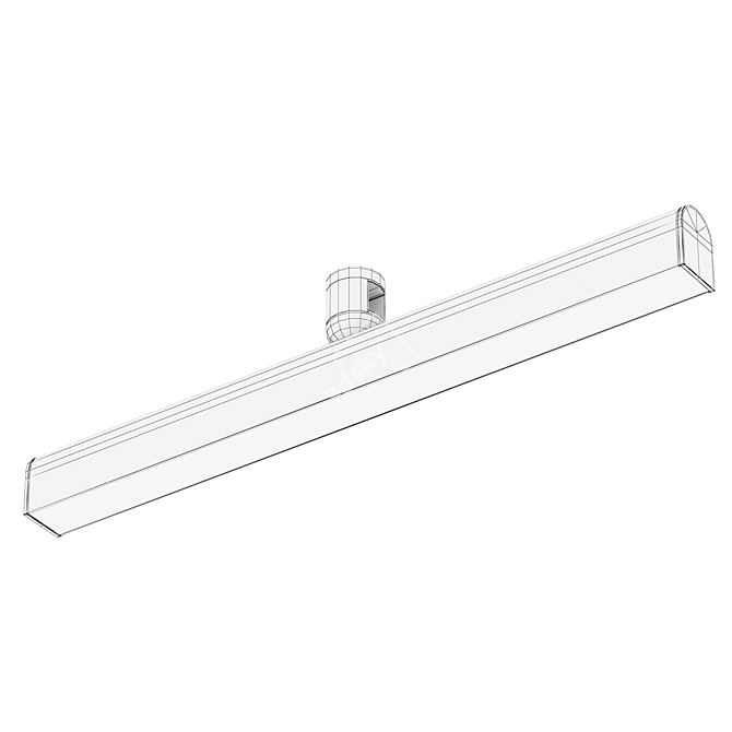 Linear Aluminum Track Light 3D model image 4