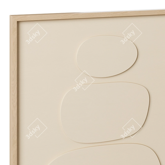 Raised Relief Wall Art Set 3D model image 3