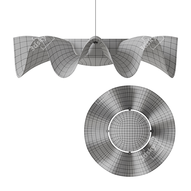 Wave Flower Pendant Lamp - FIETE 3D model image 4