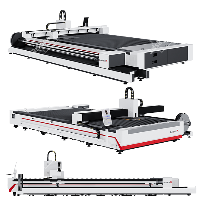 Fiber Laser Metal Cutter | 500x220 cm 3D model image 1