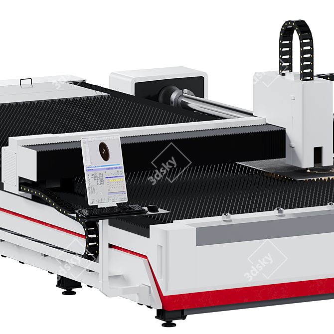 Fiber Laser Metal Cutter | 500x220 cm 3D model image 5