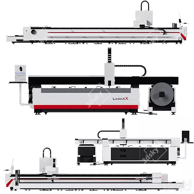 Fiber Laser Metal Cutter | 500x220 cm 3D model image 10