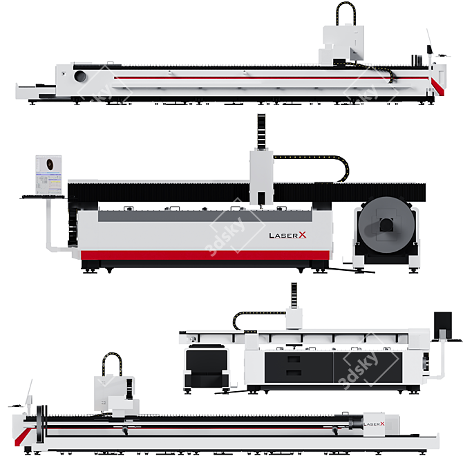 Fiber Laser Metal Cutter | 500x220 cm 3D model image 13