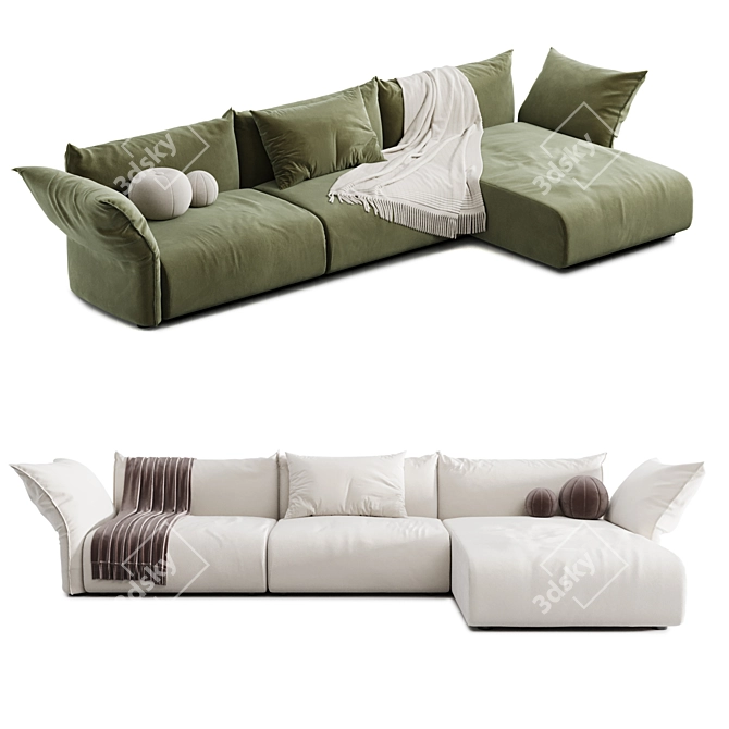 Comfort Living Sofa - 3D Model 3D model image 3