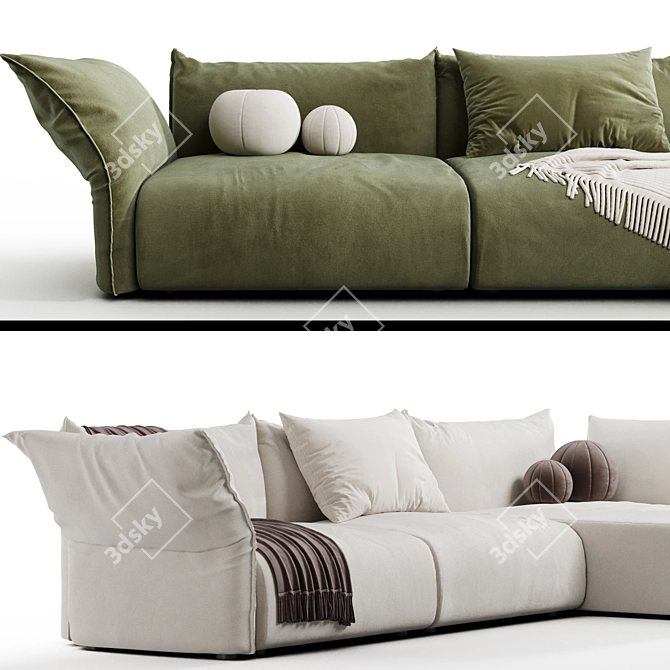 Comfort Living Sofa - 3D Model 3D model image 5