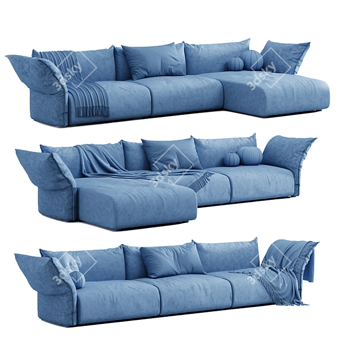 Comfort Living Sofa - 3D Model 3D model image 7