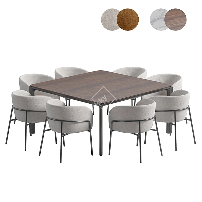 Stylish La Redoute Furniture Set 3D model image 1