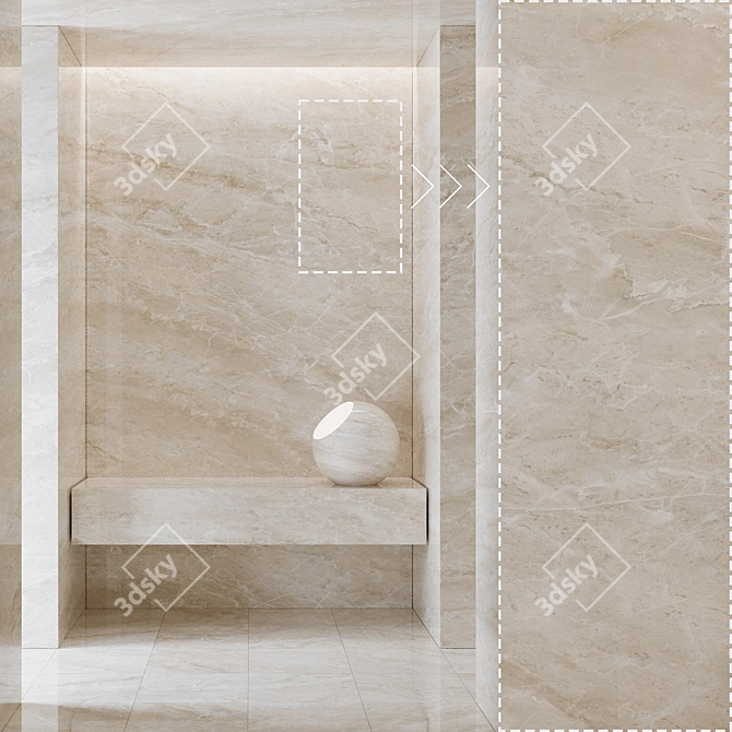 Marble Stone 3D Panels Collection 3D model image 1