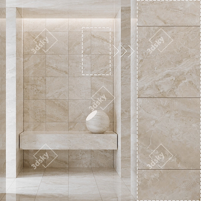 Marble Stone 3D Panels Collection 3D model image 4