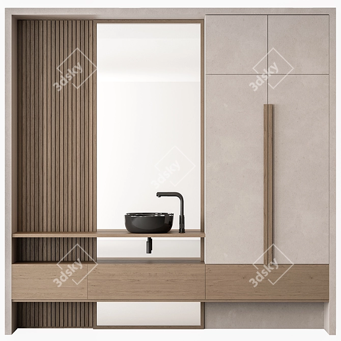 StoneWall Bathroom Set 57 3D model image 2