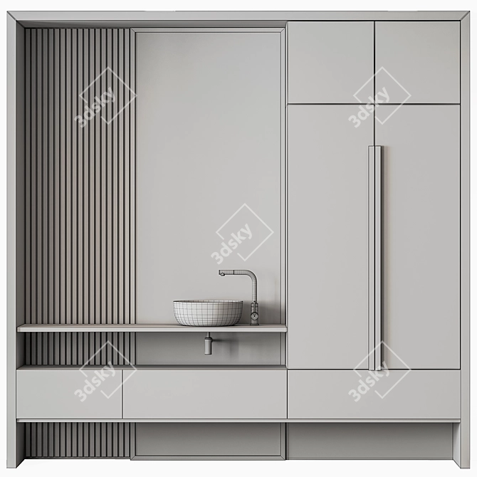 StoneWall Bathroom Set 57 3D model image 4