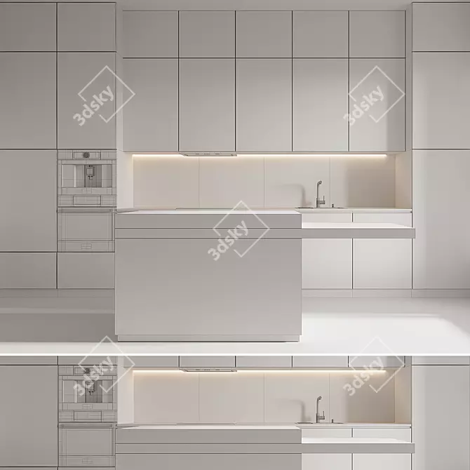 Kitchen Model 17 3D Asset 3D model image 9