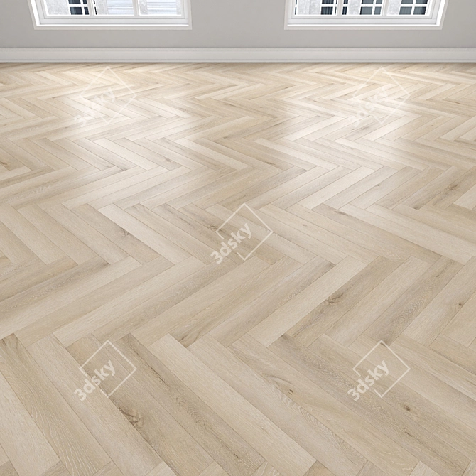 Oak Parquet Planks Bundle 3D model image 3