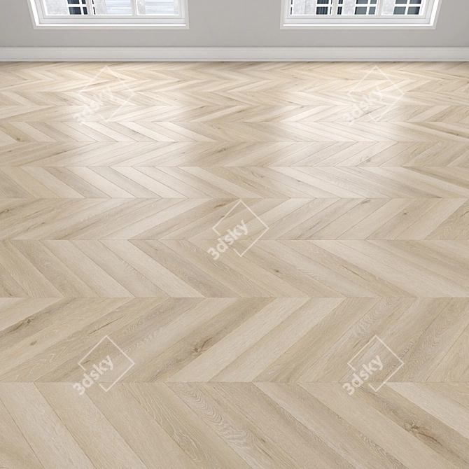 Oak Parquet Planks Bundle 3D model image 4