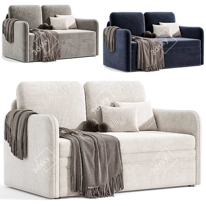 Modern Textile Sofa 2015 Model 3D model image 6