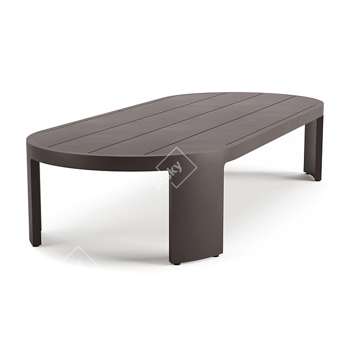 RH Bronte Rectangular Coffee Table 3D model image 2