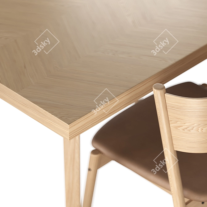 Modern Dining Set with Unique Design 3D model image 10