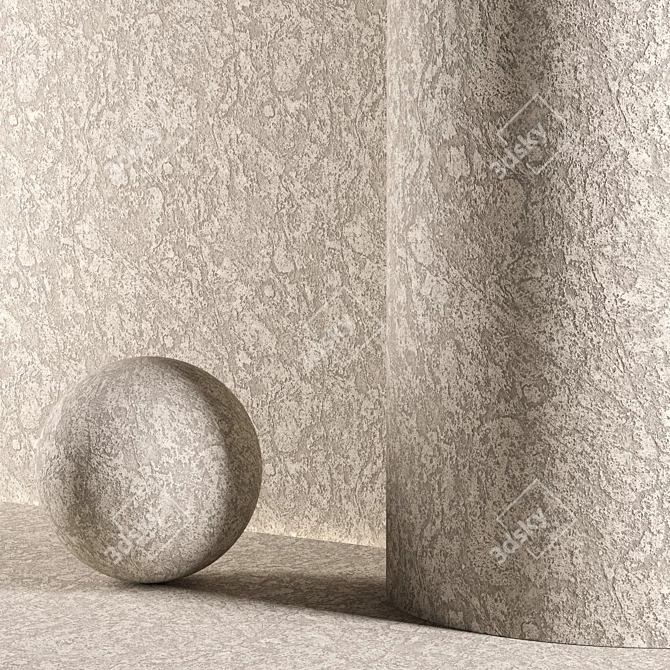 Seamless Plaster Material 105 Texture 3D model image 1