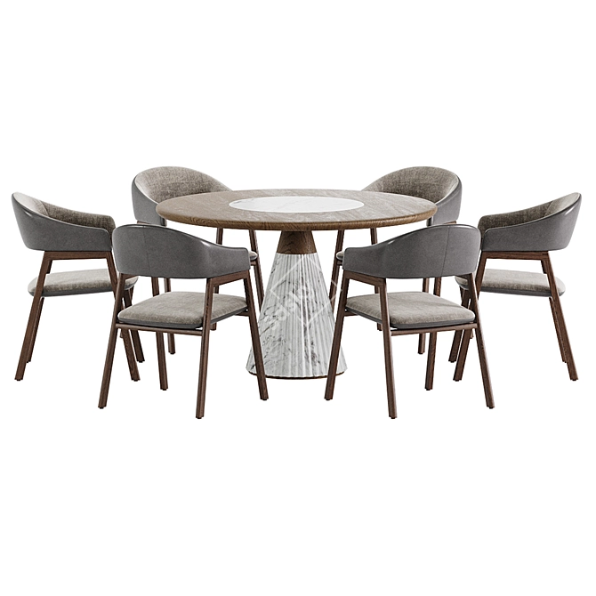 Designer Monroe Dining Set 3D model image 5