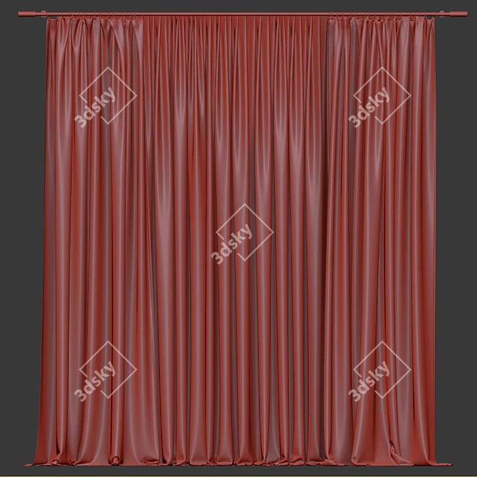 Modernized Curtain Design 3D model image 3