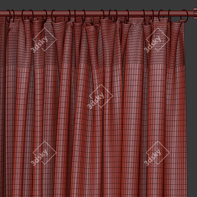 Modernized Curtain Design 3D model image 4